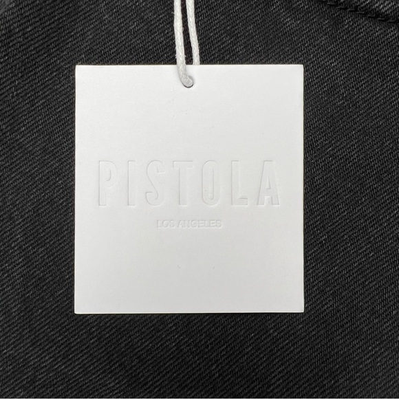 Pistola Alice Denim Midi Skirt Womens 28 Black Underground Evereve Raw Hem NWT - Picture 5 of 10